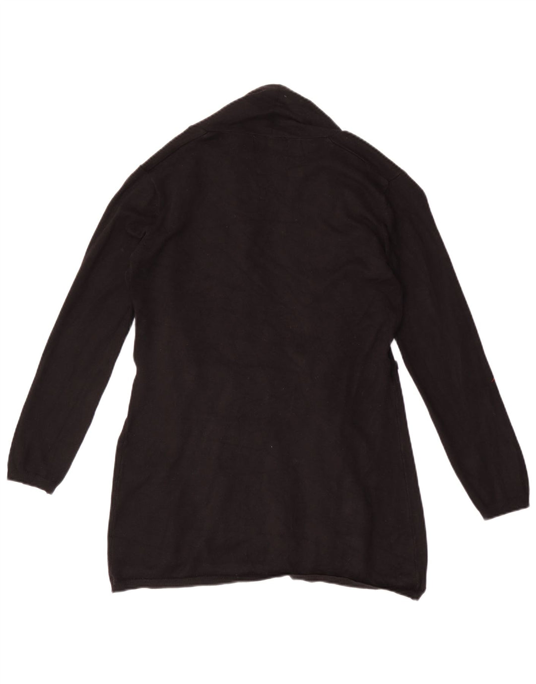 Zara Mujer Cárdigan Abierto Suéter UK 12 Medium Black Viscosa