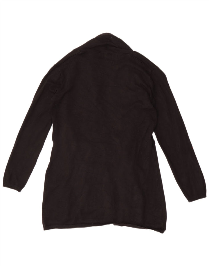 Zara Mujer Cárdigan Abierto Suéter UK 12 Medium Black Viscosa