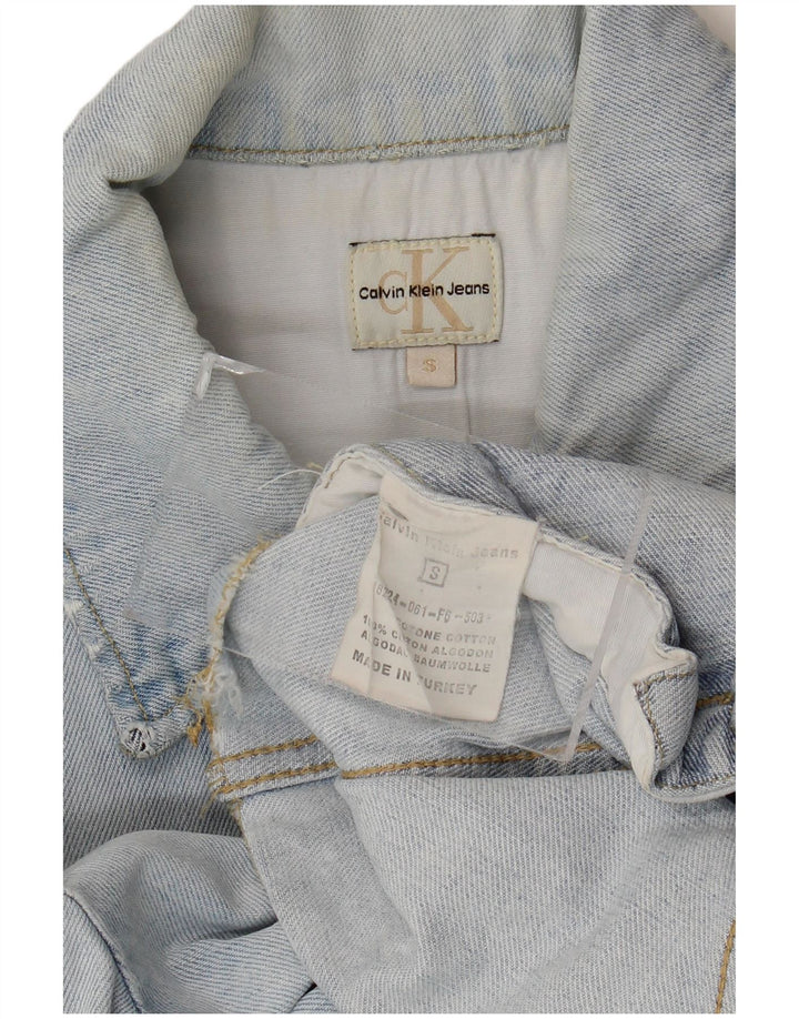 Calvin Klein Jeans Chaqueta vaquera para mujer Reino Unido 10 Pequeño Algodón azul