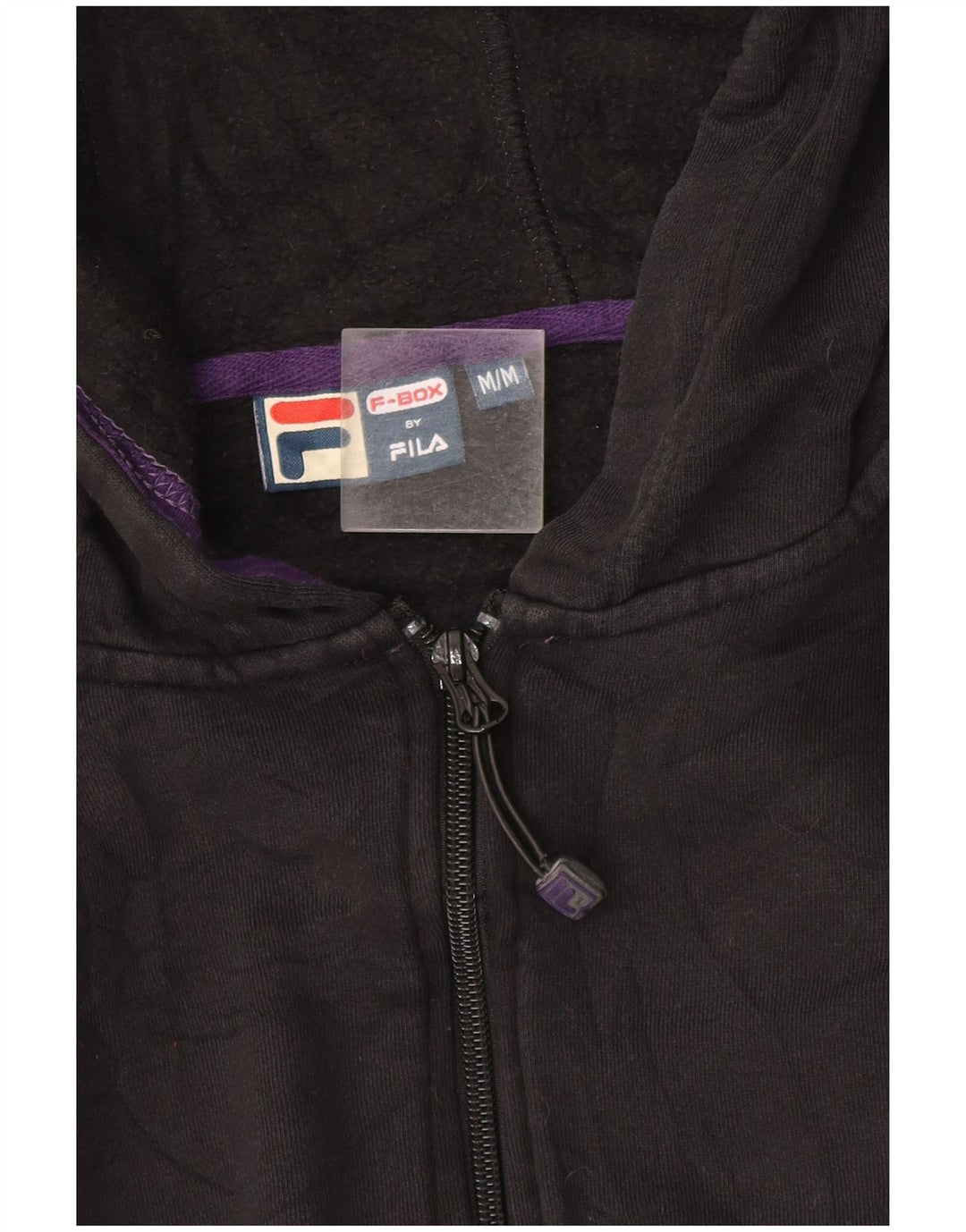 Fila Sudadera con capucha y cremallera para mujer UK 12 Medium Black