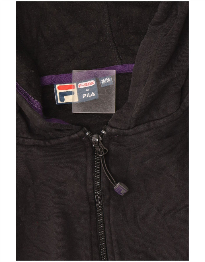 Fila Sudadera con capucha y cremallera para mujer UK 12 Medium Black