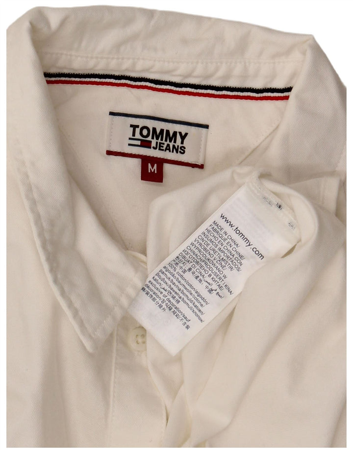 Tommy Hilfiger Camisa extragrande para mujer Reino Unido 14 Algodón blanco mediano