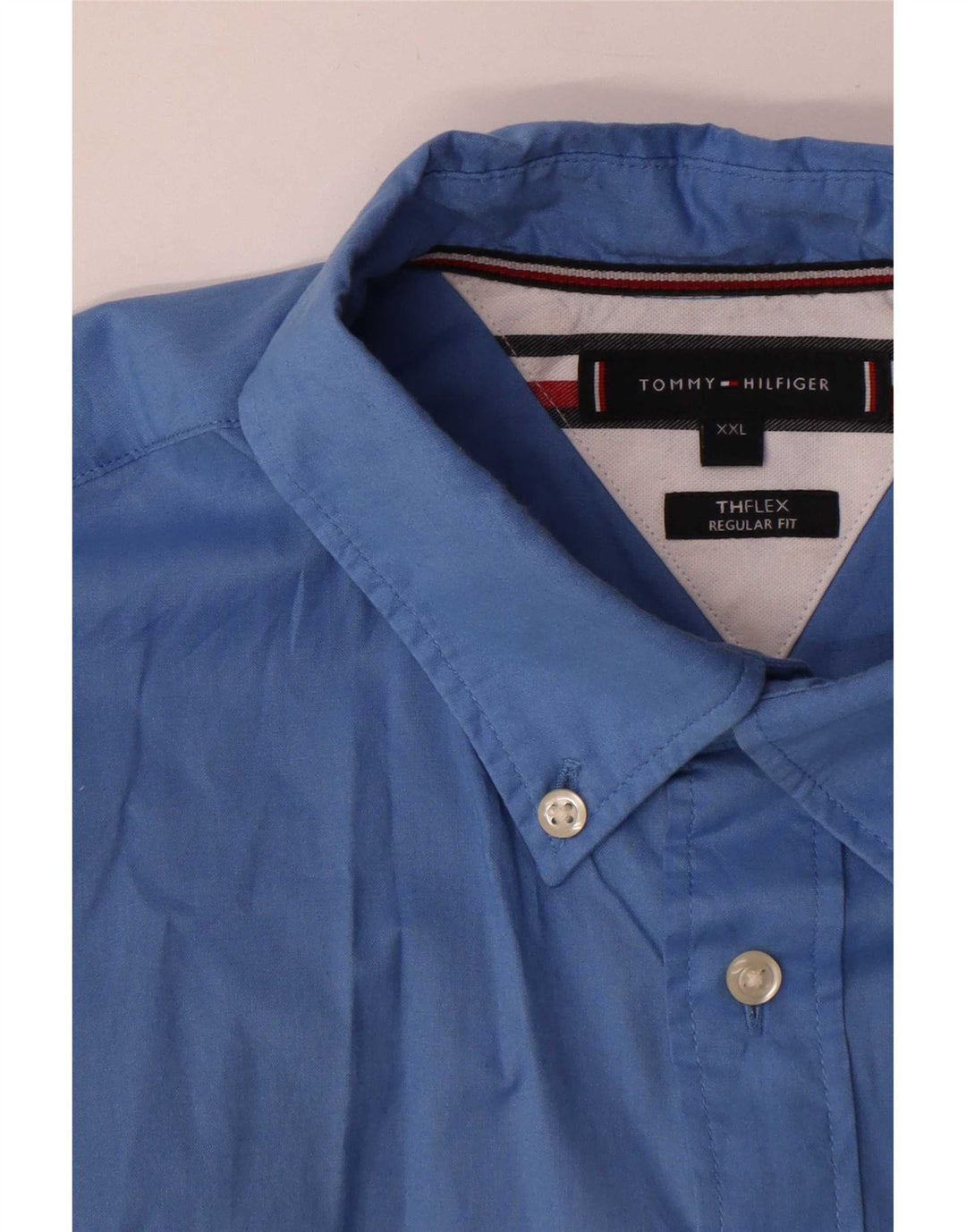 Tommy Hilfiger Camisa Regular Fit para Hombre 2XL Algodón Azul
