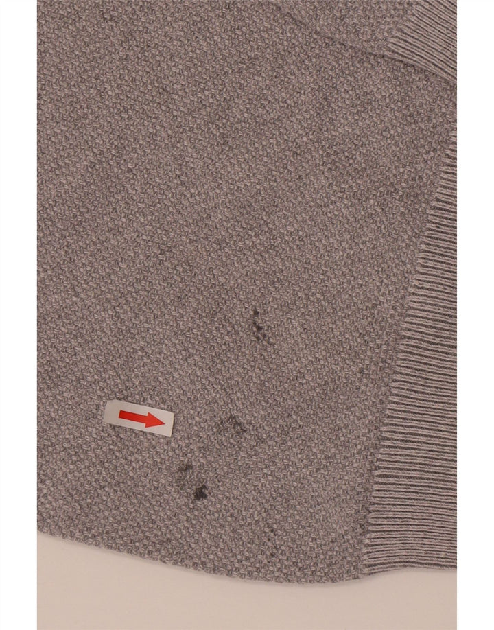 Marks & Spencer - Jersey de cuello redondo para hombre, talla pequeña, algodón gris