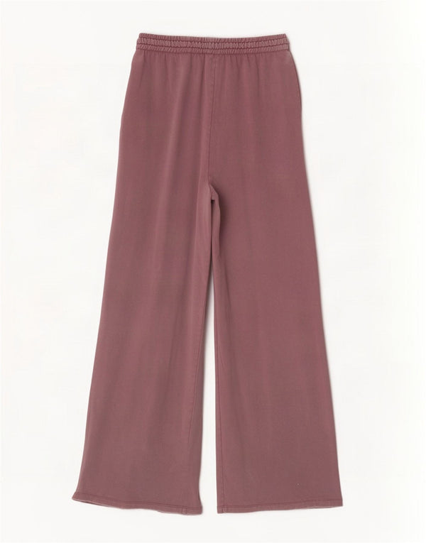 Zara Mujer Pantalones De Chándal De Pernera Ancha UK 42 Medio Púrpura