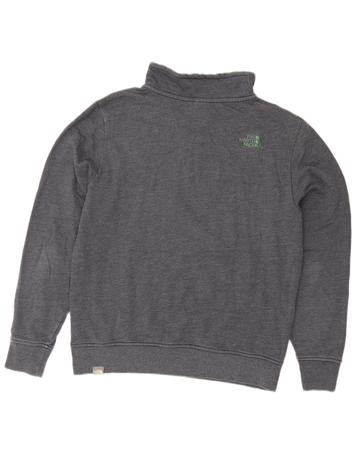 Sudadera The North Face Hombre Con Cremallera Y Cuello Jersey De Algodón Gris Medio
