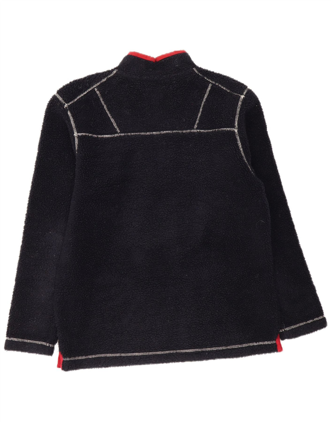 JOULES Jersey de forro polar con cuello y cremallera para hombre, tamaño grande, poliéster negro