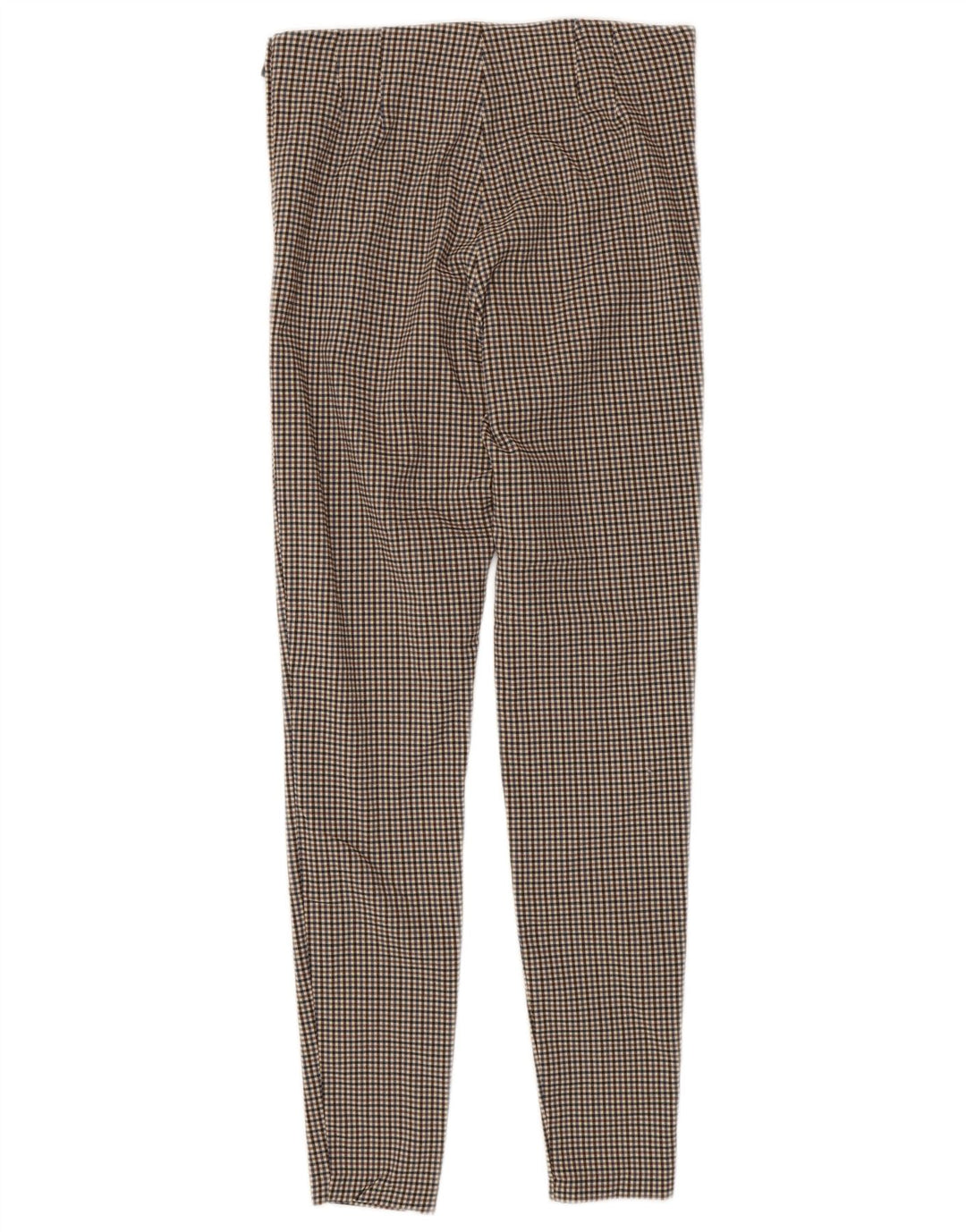 Zara Mujer Pantalón Pitillo Mediano W28 L28 Marrón Vichy