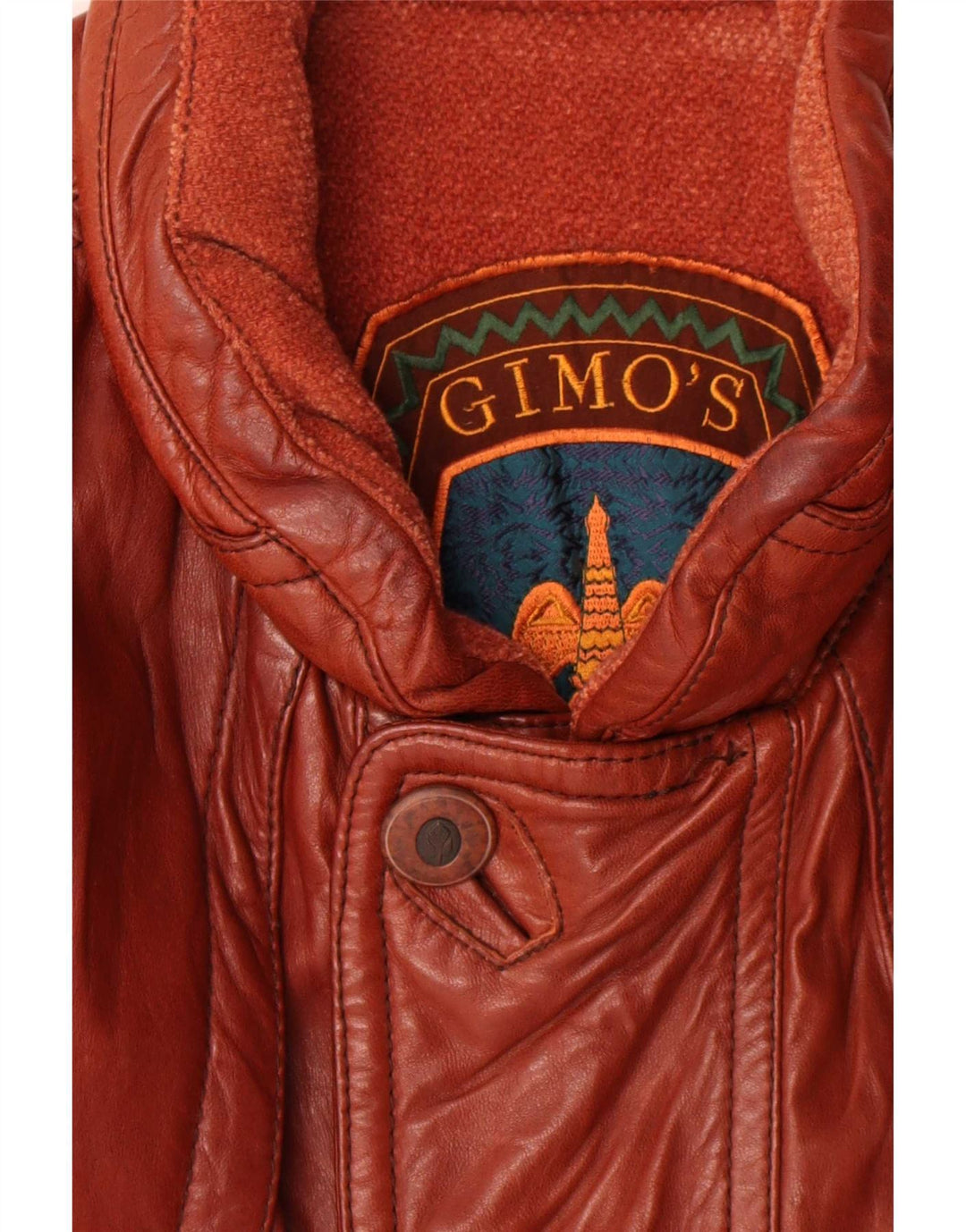 Chaqueta de cuero para hombre Gimo's UK 42 XL Marrón