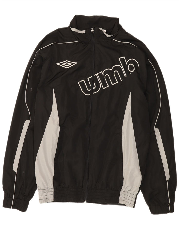 Umbro Chaqueta superior de chándal con gráfico para hombre XL Poliéster color block negro