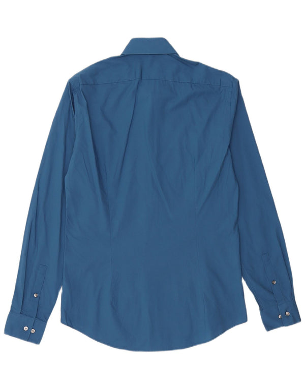 Camisa CALVIN KLEIN Slim Fit para hombre Talla 38 15 Algodón azul medio