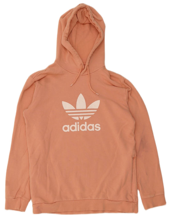 Adidas - Sudadera con capucha gráfica para mujer, talla 40, color rosa mediano