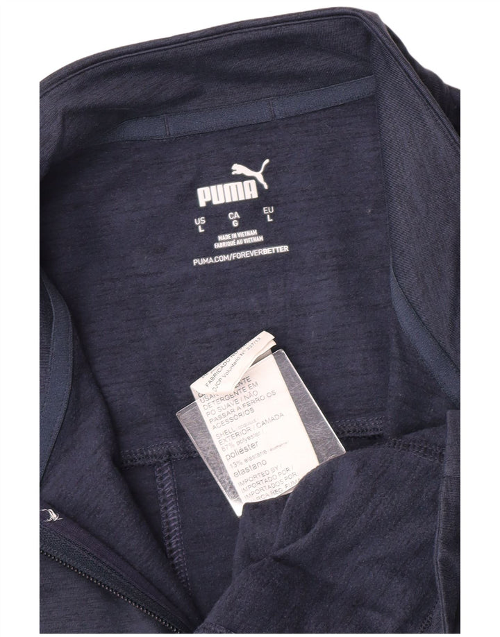 Puma - Chaqueta de chándal sin mangas para mujer, talla 40, talla grande, color azul marino