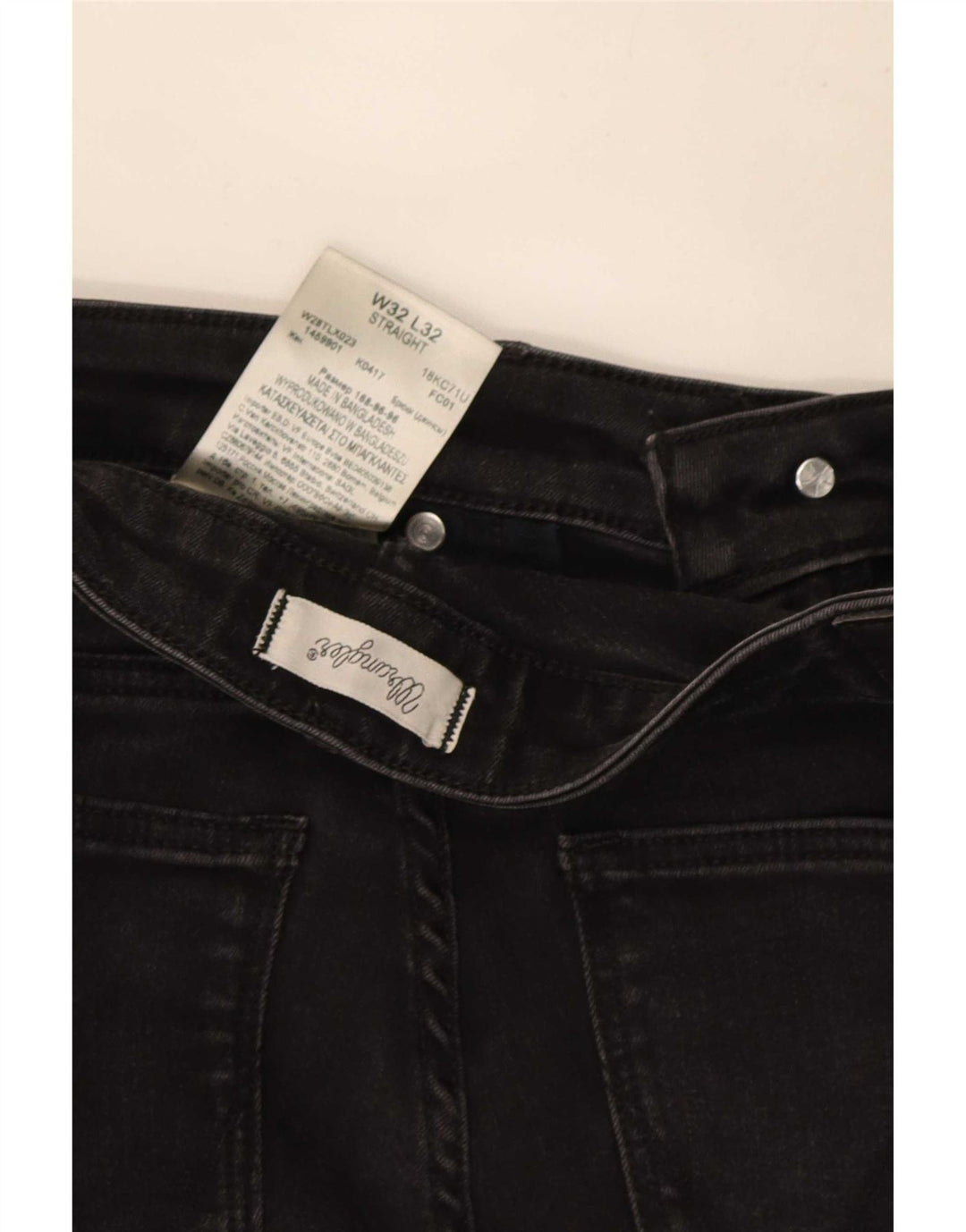 Vaqueros Wrangler Mujer Rectos W32 L32 Algodón Negro