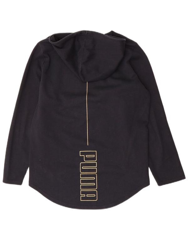 Puma - Sudadera con capucha para mujer, talla grande, poliéster negro