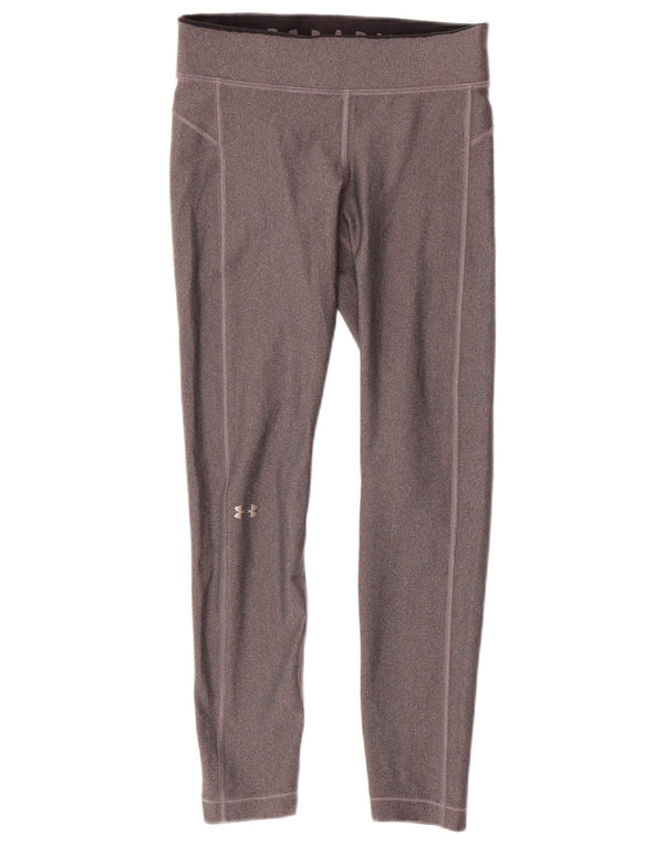 Under Armour Leggings Heat Gear para mujer UK 10 Small Gris Poliéster