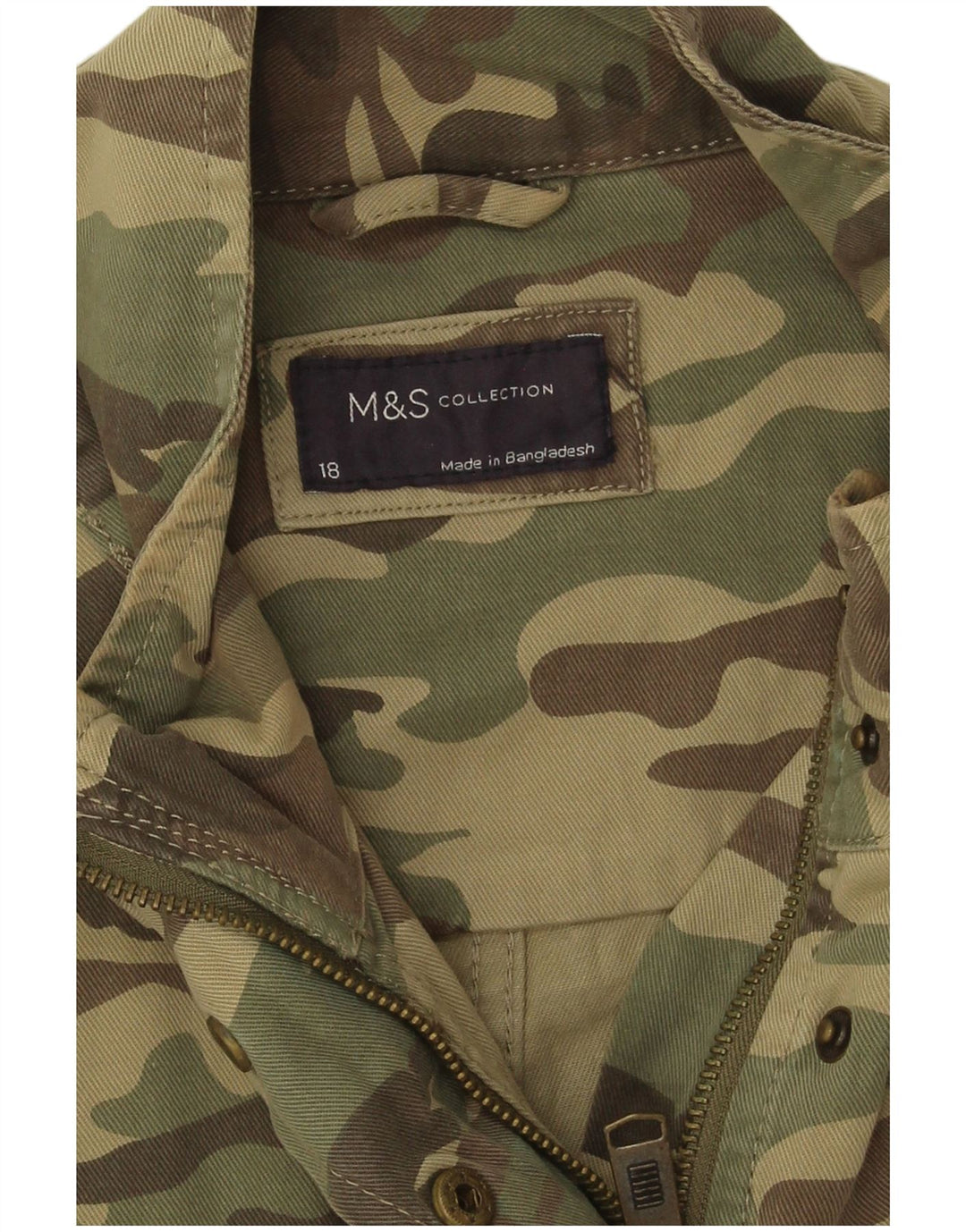 Marks & Spencer Chaqueta utilitaria extragrande para mujer UK 40 XL Camuflaje caqui