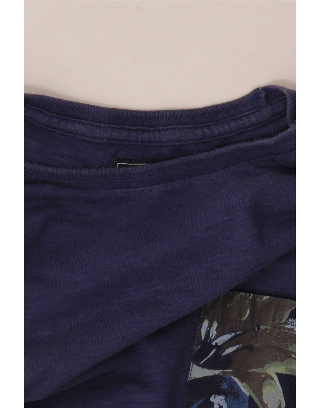 Woolrich Camiseta De Hombre Top Azul Medio Algodón