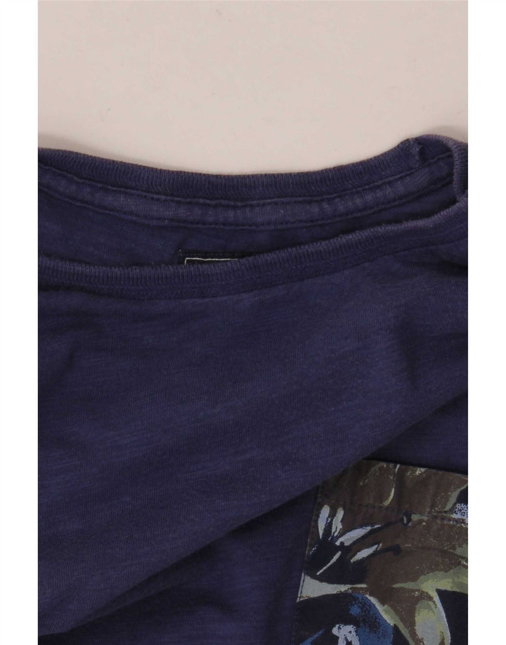 Woolrich Camiseta De Hombre Top Azul Medio Algodón