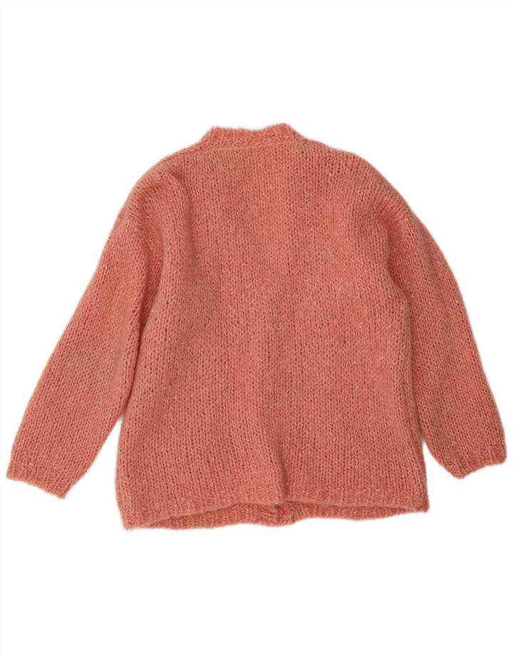 Vintage mujer Cardigan suéter XL rosa