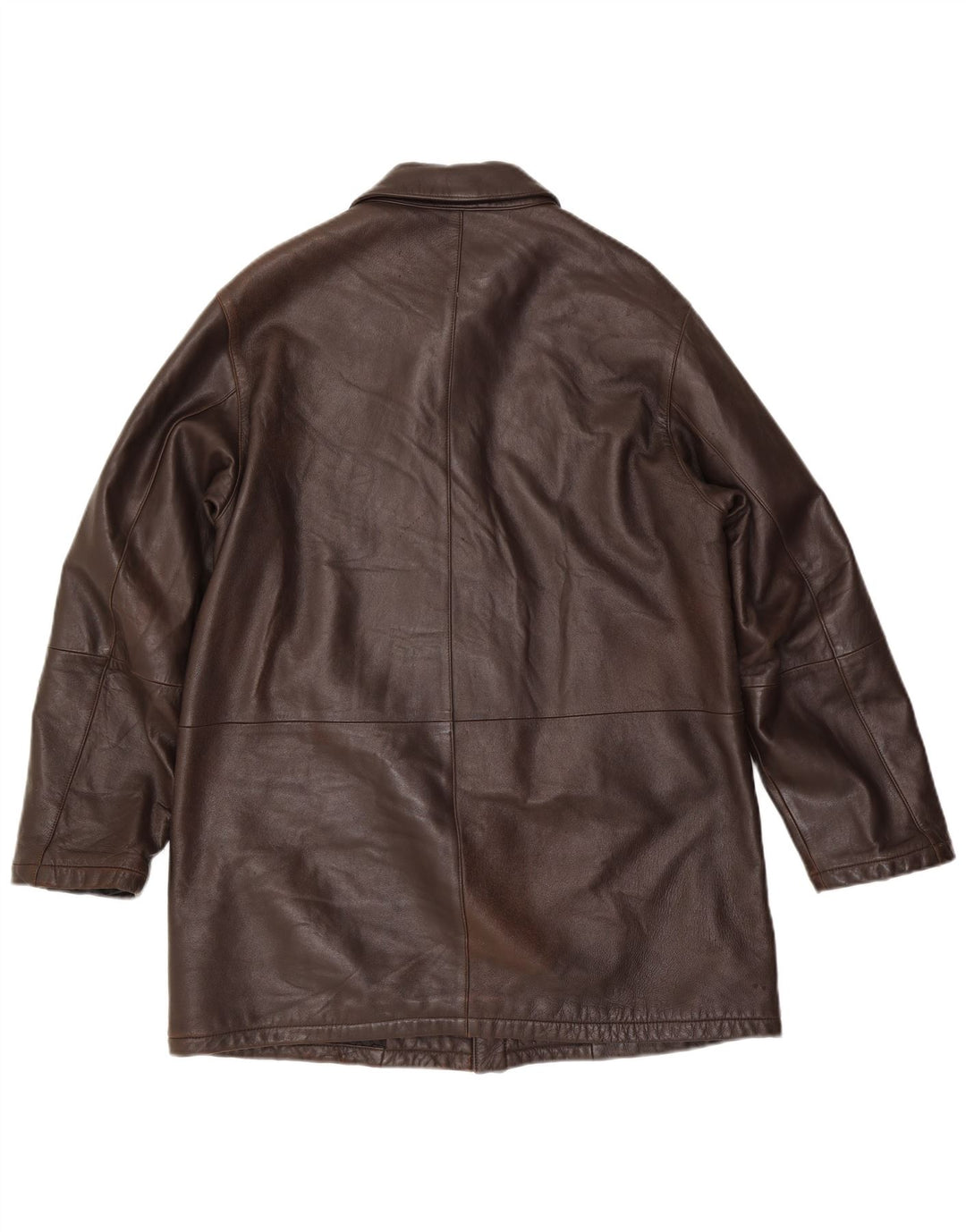 Belfe & Belfe Chaqueta de cuero para hombre UK 38 Cuero marrón medio