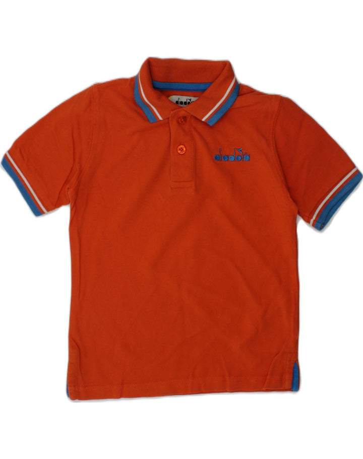 DIADORA Boys Polo Shirt 3-4 Years XS  Red Cotton | Vintage Diadora | Thrift | Second-Hand Diadora | Used Clothing | Messina Hembry 