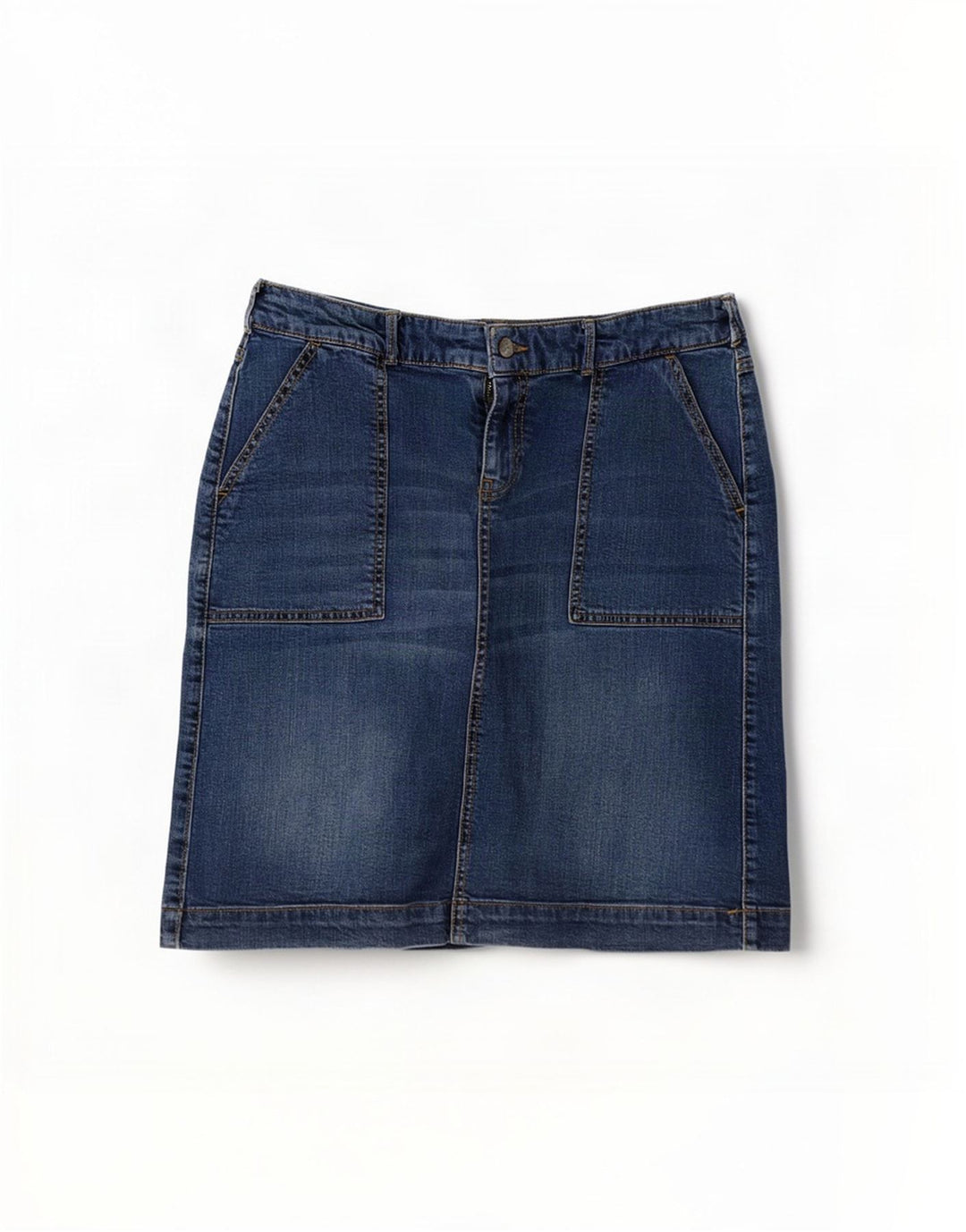 White Stuff Falda Vaquera para Mujer US 12 Medium W32 Algodón Azul
