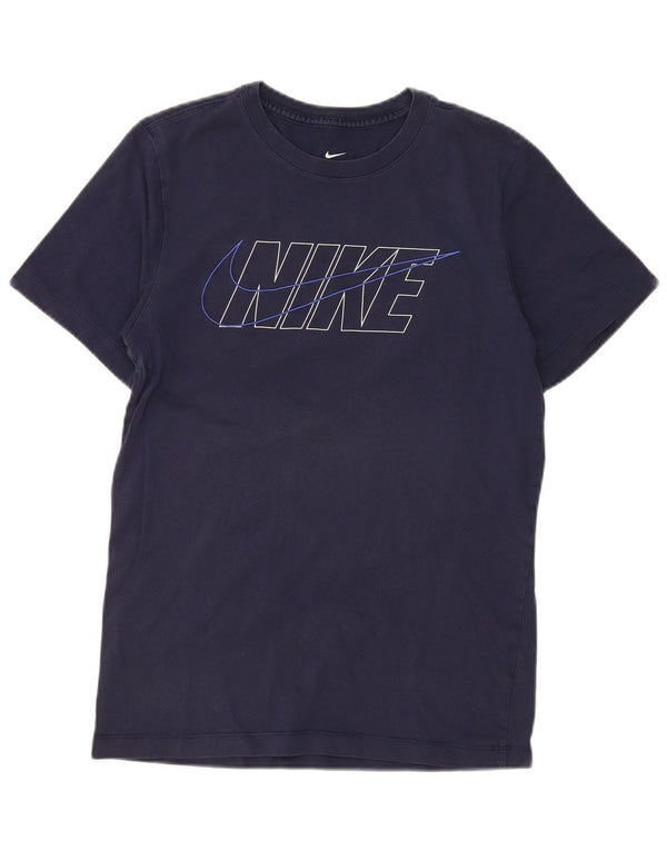 Nike - Camiseta gráfica para hombre, talla pequeña, algodón azul marino