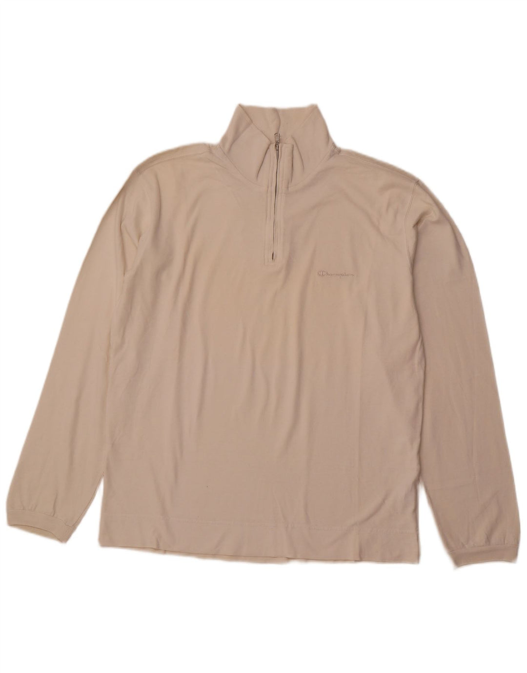 Champion Sudadera con cuello con cremallera para hombre Jumper XL Algodón blanco