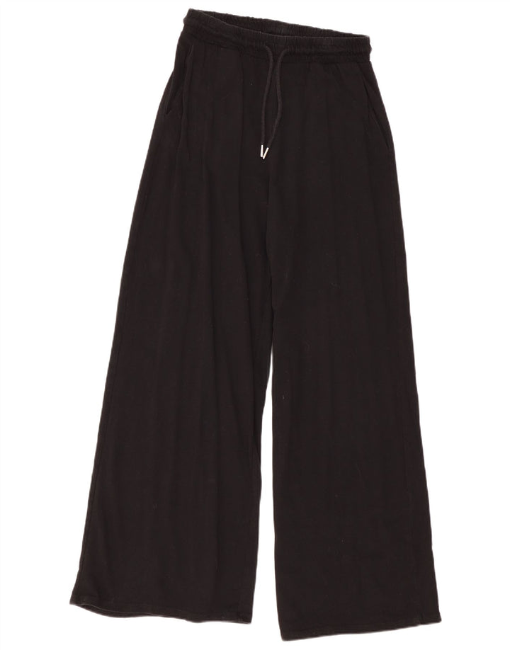 Zara Mujer Pantalón Chándal UK 44 Mediano Negro Algodón