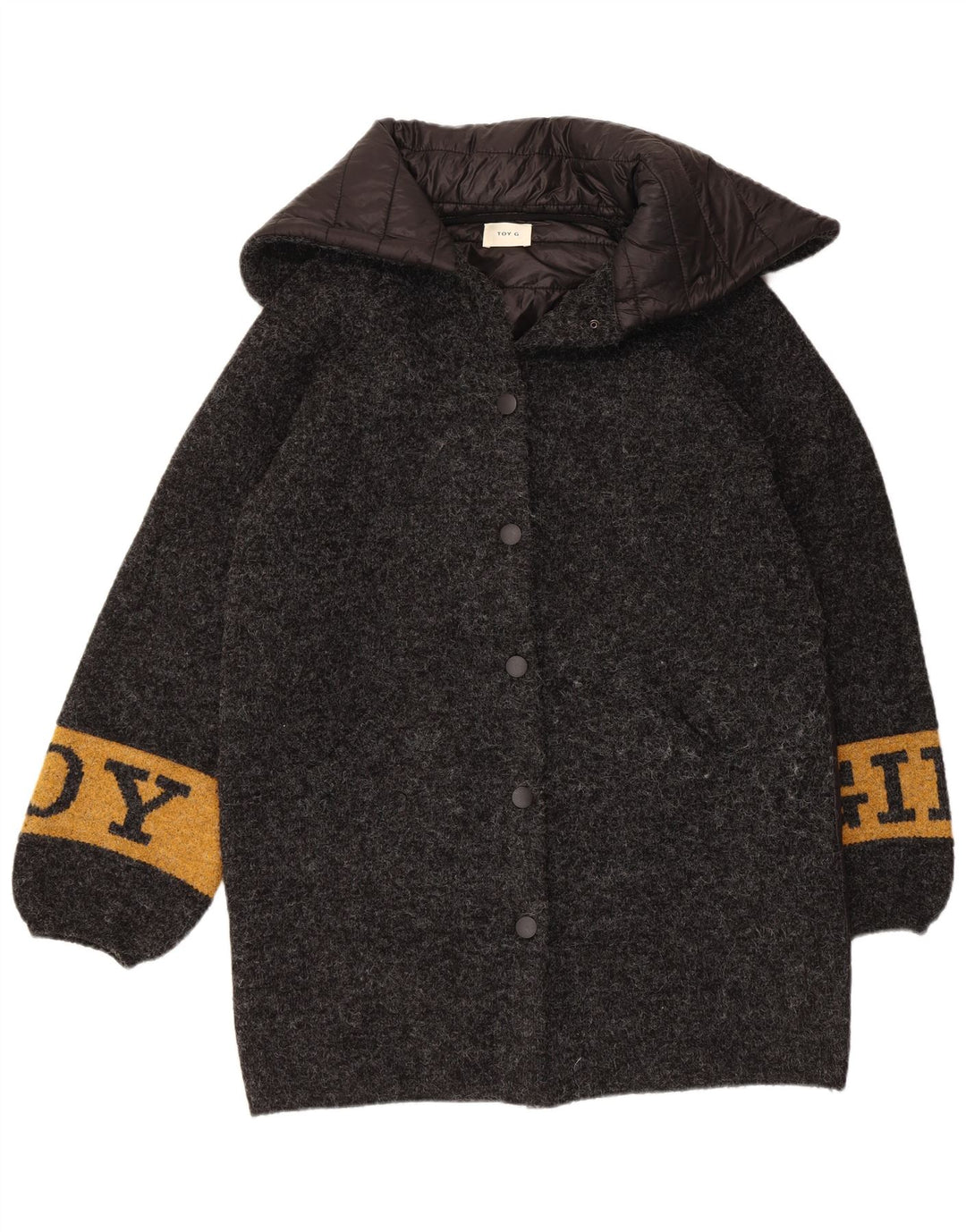 Toy G Abrigo gráfico para mujer Reino Unido 12 Lana gris medio
