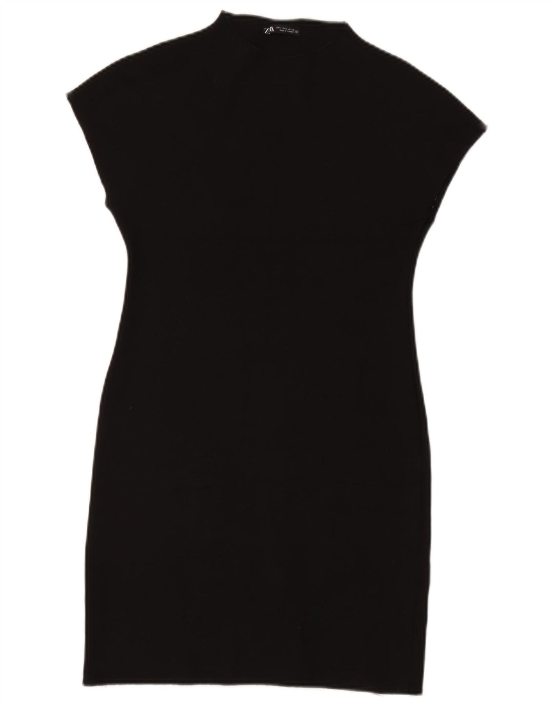 Zara Mujer Vestido Tubo Reino Unido 44 Grande Negro