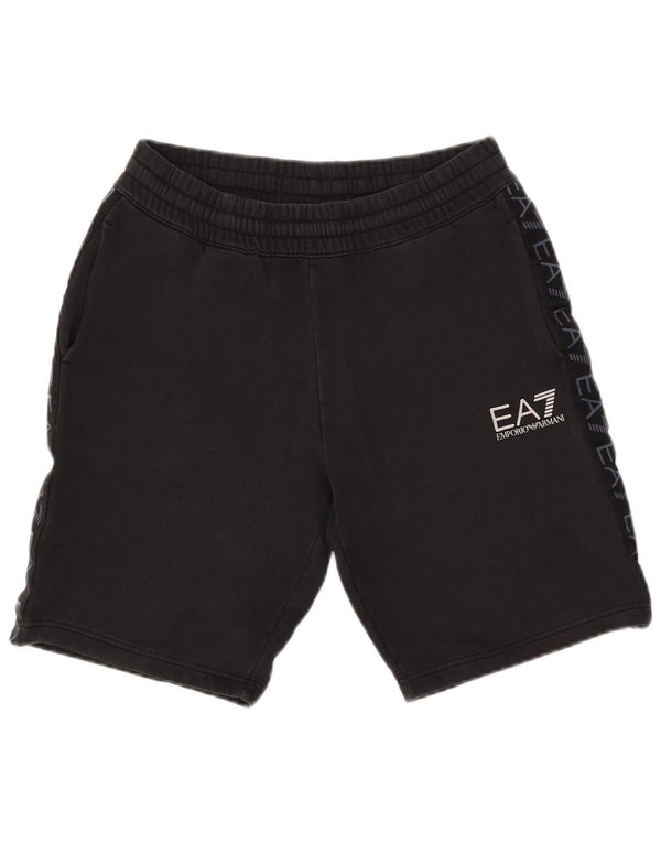 Emporio Armani Mens Graphic Sport Shorts Pequeño Algodón Negro