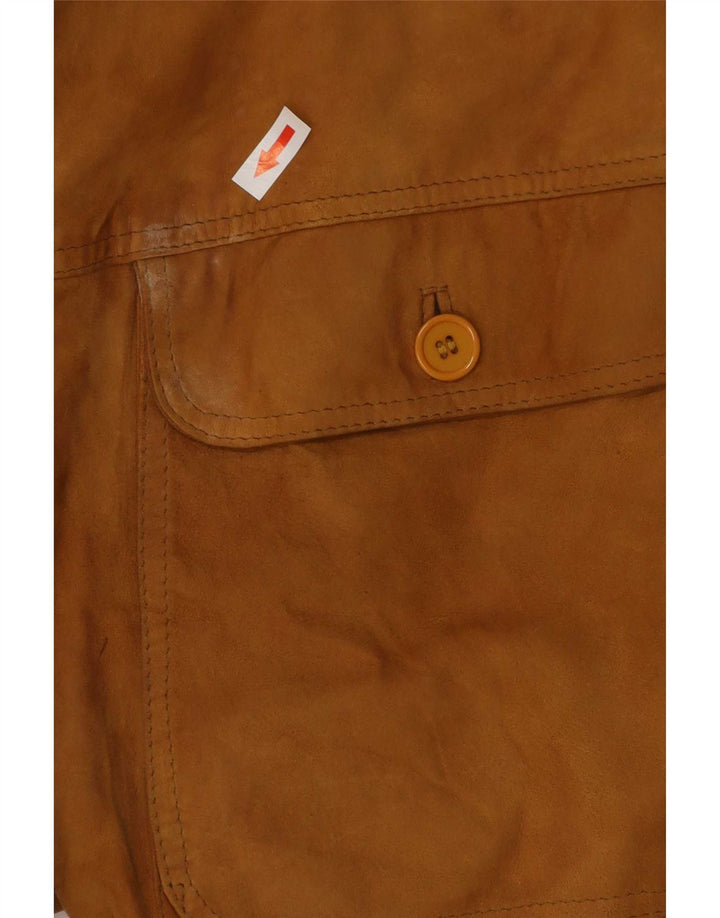 Vintage hombres ante bomber chaqueta Reino Unido 38 medio beige