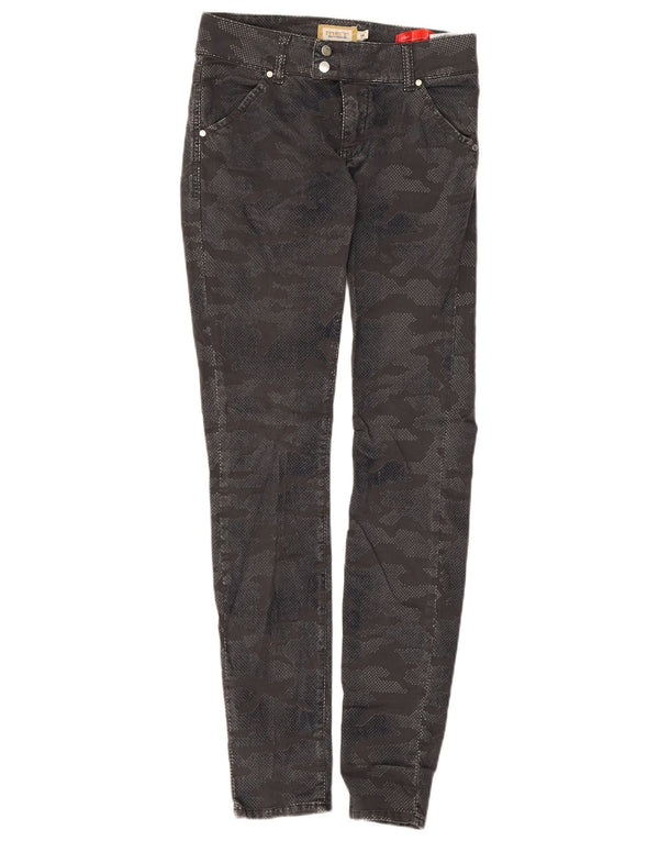 Vaqueros pitillo para mujer MET W26 L30 Algodón de camuflaje gris