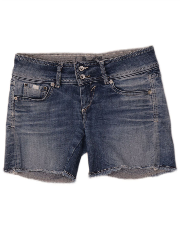 GUESS Shorts vaqueros para mujer W26 Small Blue Cotton