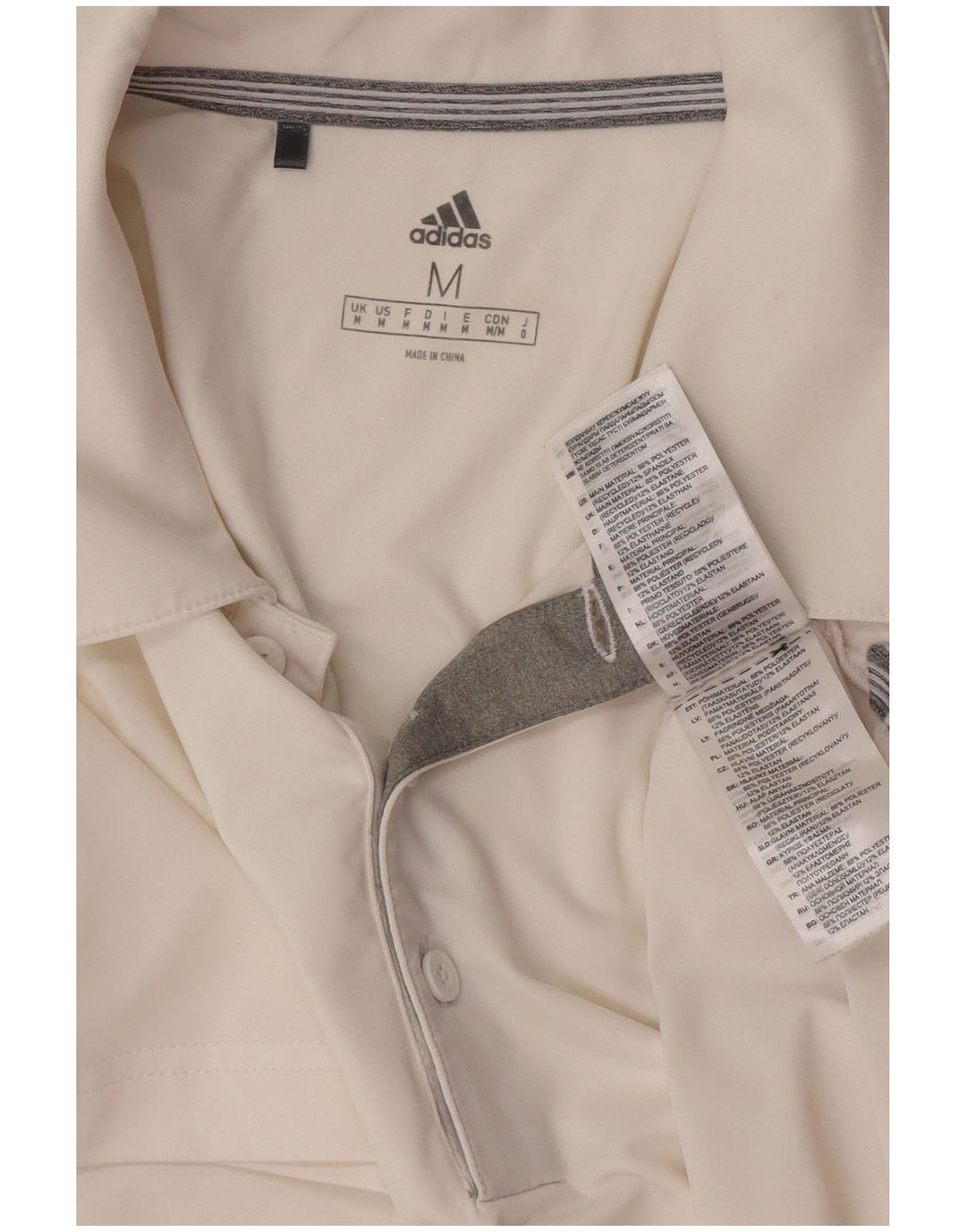 Polo Adidas Hombre Mediano Blanco Poliéster