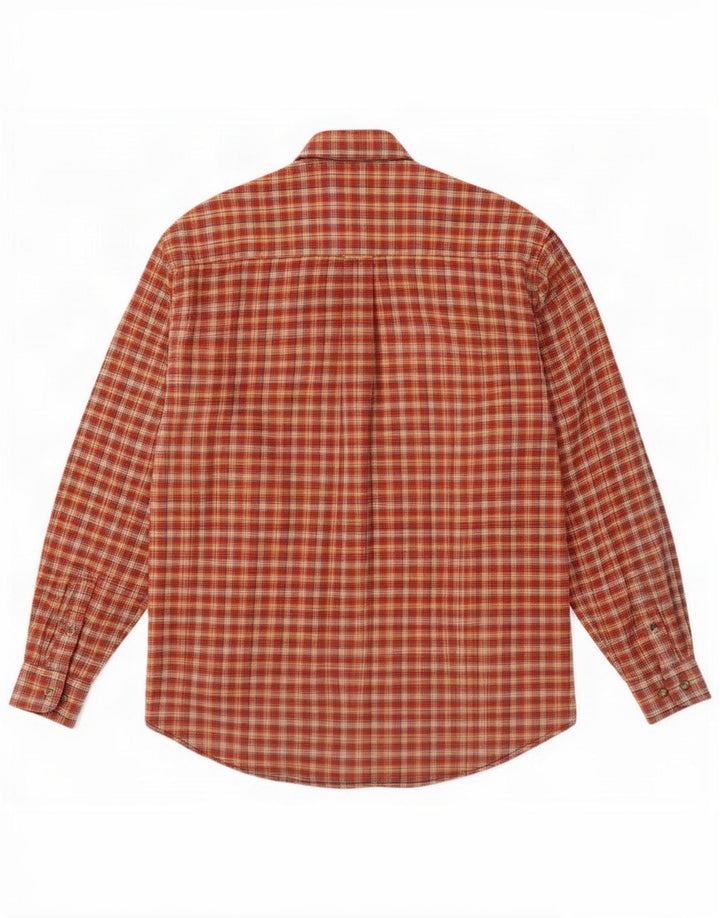 Camisa De Franela Pierre Cardin Hombre A Cuadros Rojos Medianos
