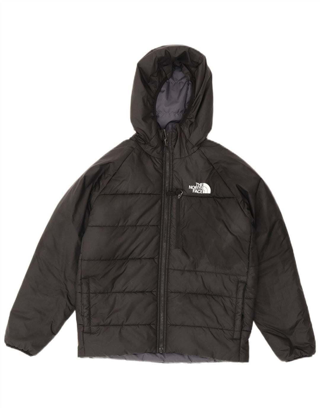 The North Face Chaqueta acolchada reversible con capucha para niño 11-12 años Gris