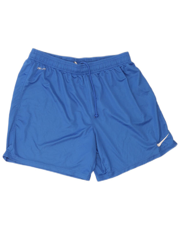 Nike - Pantalones cortos deportivos Dri Fit para hombre, poliéster azul grande