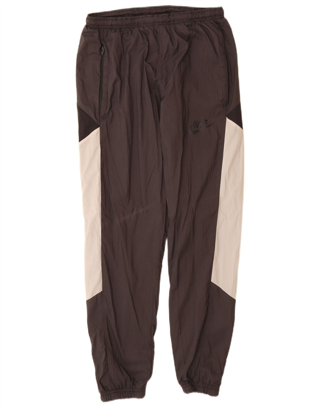 Nike Pantalones de chándal para hombre Joggers Small de nailon color block negro