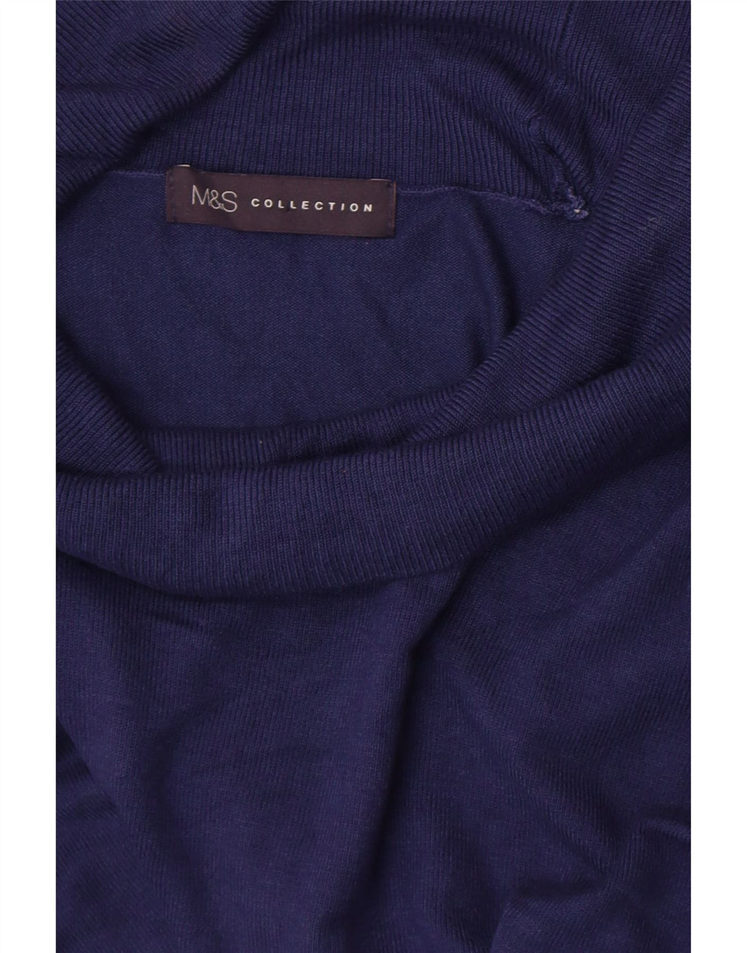 Marks & Spencer Suéter con cuello vuelto para mujer UK 10 Small Azul marino