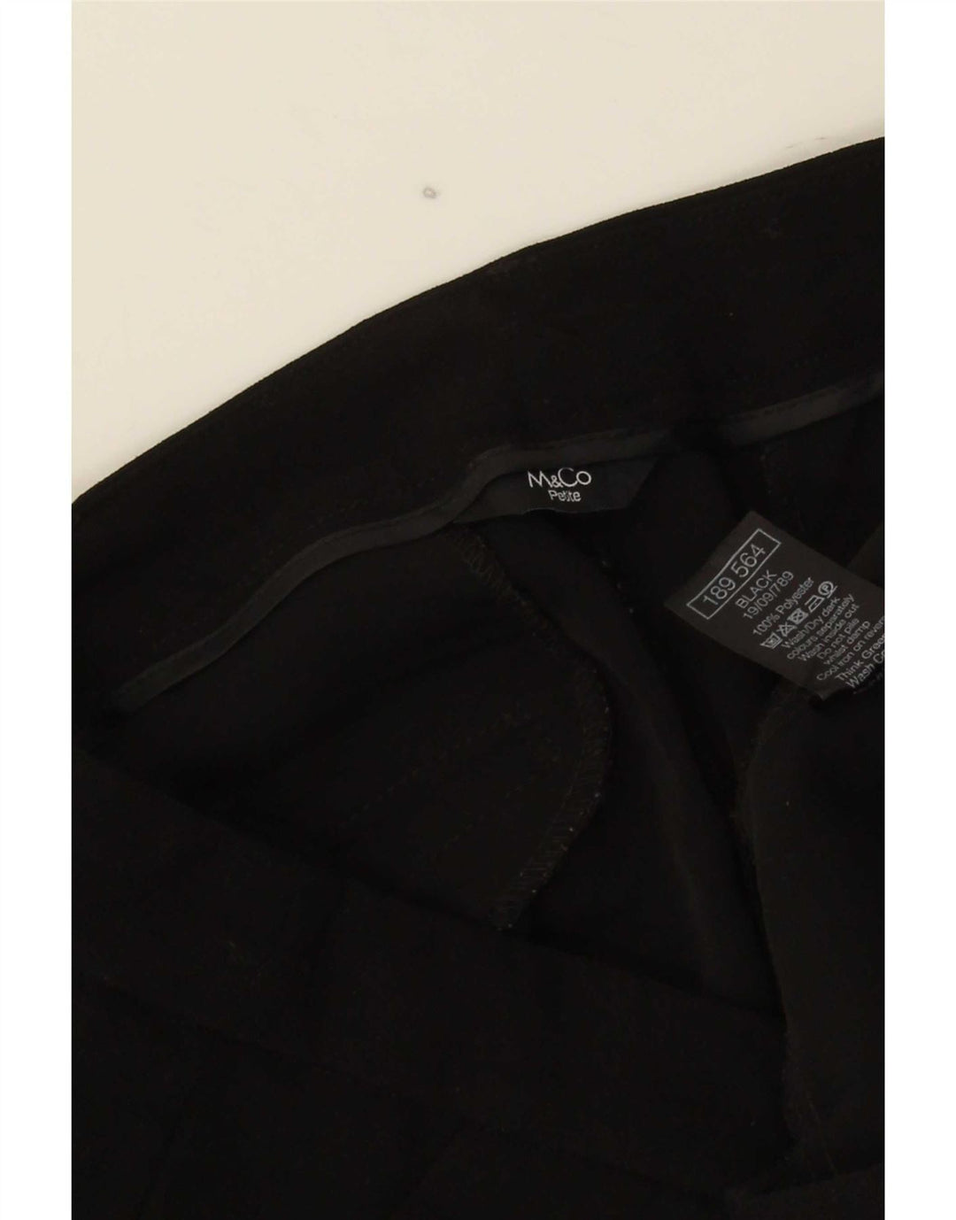 M&Co Pantalones chinos ajustados para mujer UK 12 Medium W32 L25 Poliéster negro