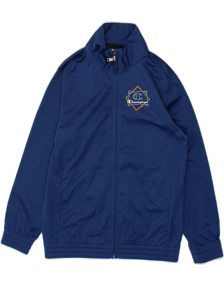 CHAMPION Girls Graphic Tracksuit Top Jacket 9-10 Years Medium  Navy Blue Vintage Champion and Second-Hand Champion from Messina Hembry 