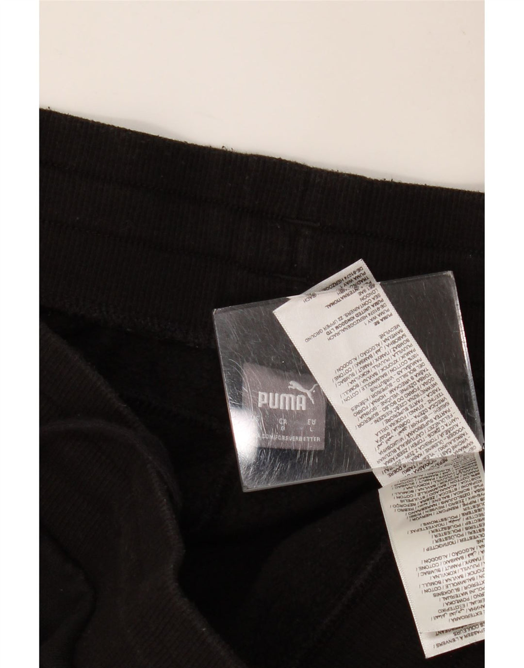 PUMA Pantalones de chándal para hombre Joggers Large Black Cotton