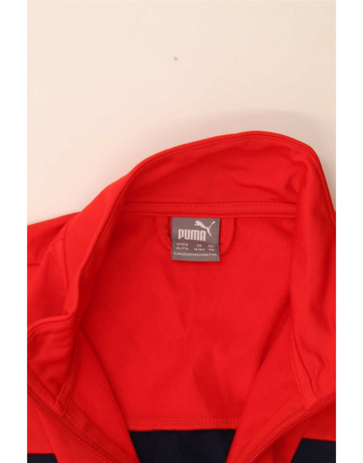 Puma Chaqueta de chándal para niño 15-16 años, color rojo