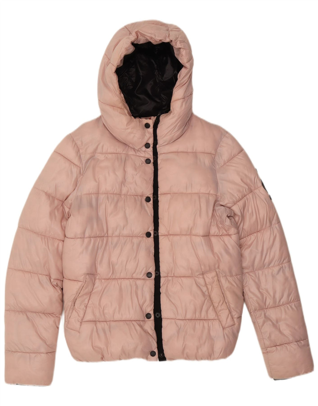 Superdry Chaqueta Acolchada Con Capucha Para Mujer UK 42 Medium Pink Nylon