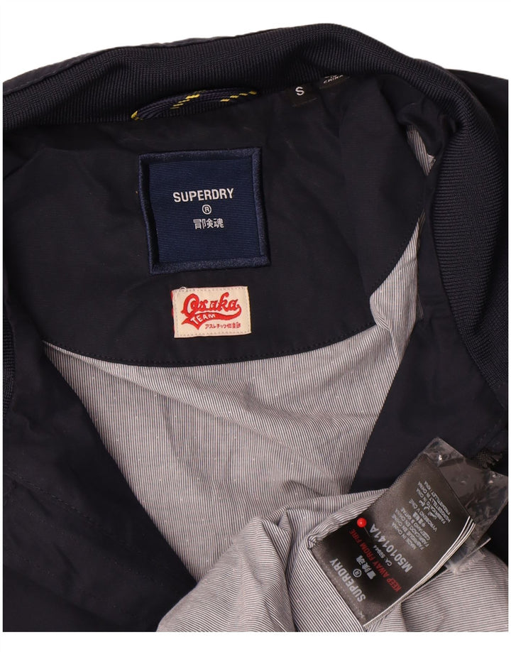 Superdry Chaqueta Bomber para Hombre UK 36 Small Azul Marino Algodón