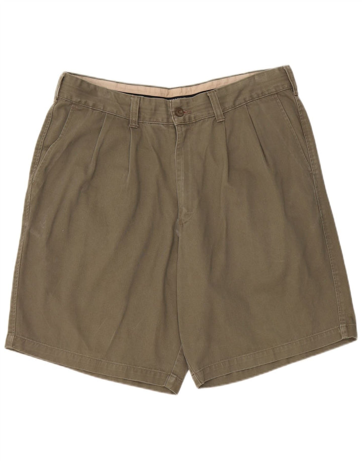 Marks & Spencer pantalones cortos chinos con clavijas Blue Harbor para hombre W36 grande caqui