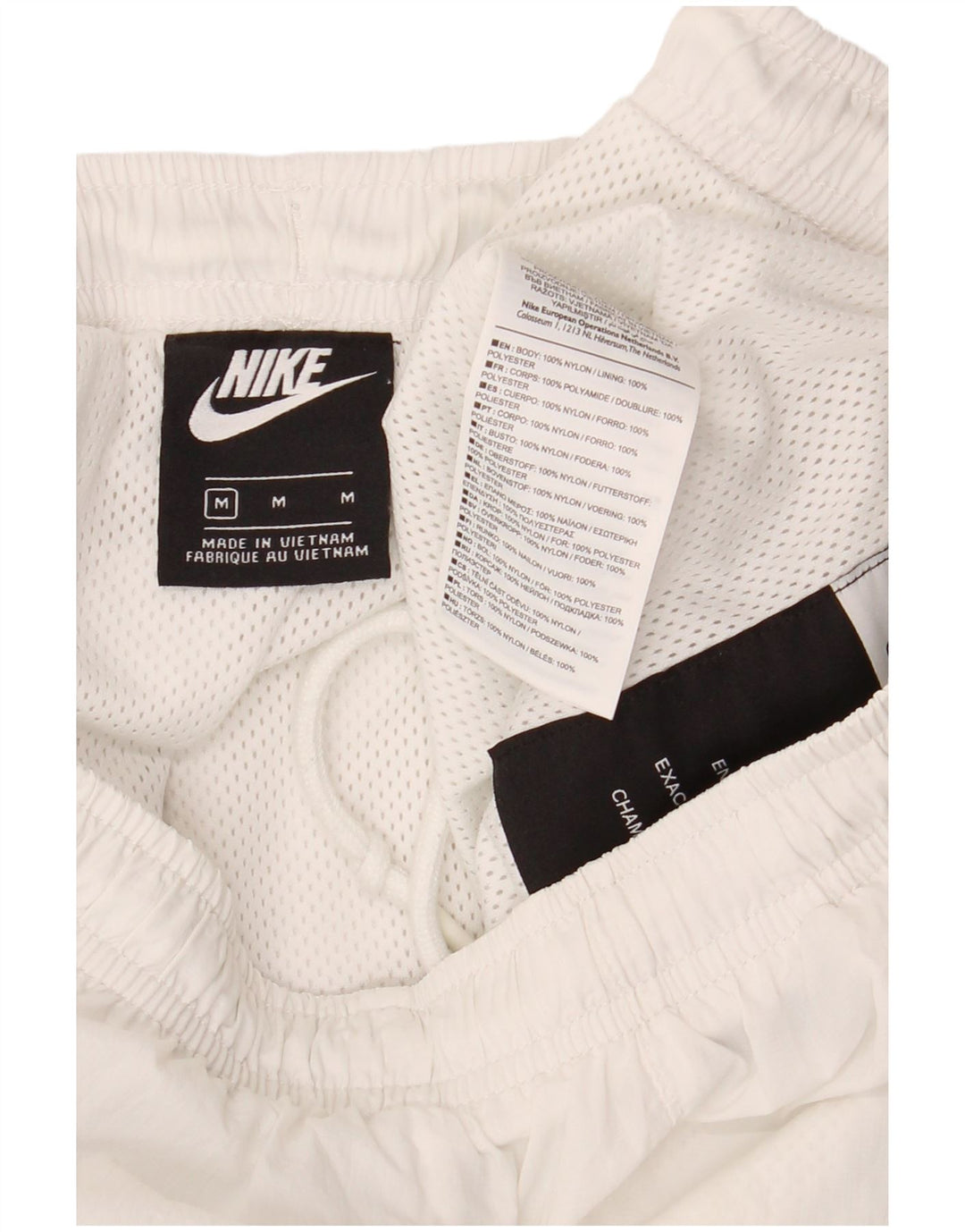 Nike Pantalones De Chándal Joggers Medium Blanco Colorblock Nylon